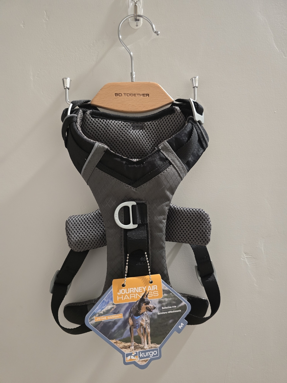 Kurgo Journey Air Gray Breathable Dog Harness - Medium